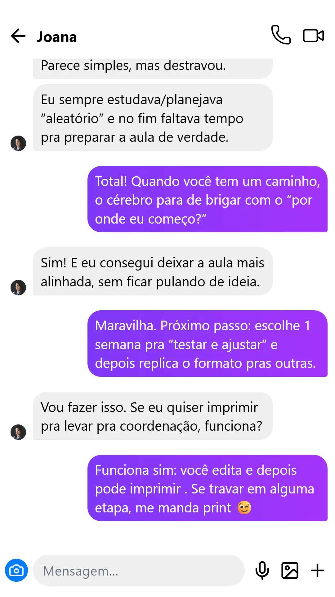 Depoimento WhatsApp 1